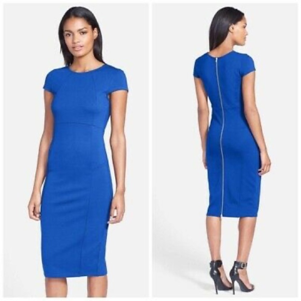 Felicity & Coco Cobalt Blue Sheath Midi Dress